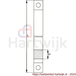 Deni STANG 1630 pompespagnoletstang dikte 16 mm lengte 3000 mm (1100 en 1900) verzinkt - H30203634 - afbeelding 2