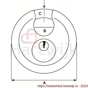 Dulimex DX HSD 716B KA discusslot DX diameter 70 mm op sleutelnummer 716 - H30201593 - afbeelding 2