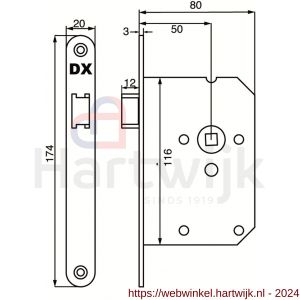 Dulimex DX LSG-50-LSWE loopslot doornmaat 50 mm ronde voorplaat wit exclusief sluitplaat - H30203125 - afbeelding 2