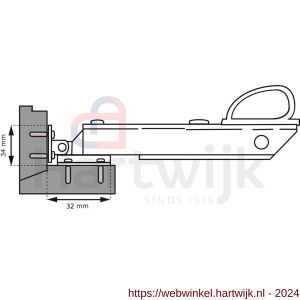 Dulimex DX RUZ-WKS-300WE raamuitzetter wegdraaibaar smalle montagevoet korte hendel voor klep- en uitzetramen SKG** RVS wit-wit - H30204368 - afbeelding 2