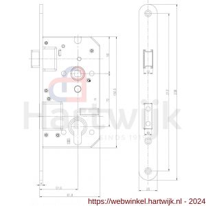 Dulimex DX DNSV-PC72RO veiligheidsinsteekslot SKG** doornmaat 50 mm PC 72 ronde voorplaat RVS - H30204903 - afbeelding 1