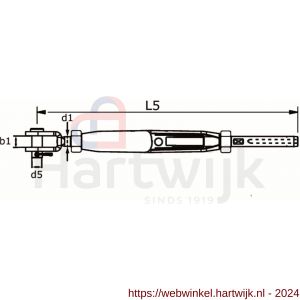 Dulimex 932-1608ITG spanschroef M16-8 mm gaffel-terminal RVS AISI 316 - H30201168 - afbeelding 2