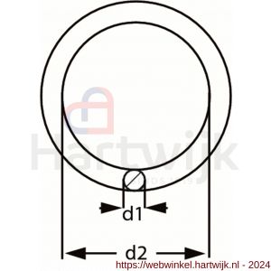 Dulimex DX GLR0908060-ZB gelaste ring 60-08 mm verzinkt 1 stuk op kaart - H30203320 - afbeelding 2