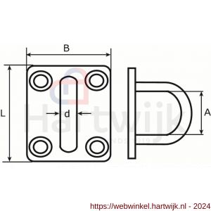Dulimex DX OLP.4206-ZB mastoog 6 mm RVS AISI 304 1 stuk op kaart - H30203596 - afbeelding 2