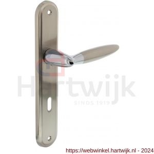 Intersteel Living 1682 deurkruk Elen op langschild sleutelgat 72 mm chroom-nikkel mat - H26004841 - afbeelding 1