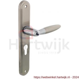 Intersteel Living 1682 deurkruk Elen op langschild profielcilinder 55 mm chroom-nikkel mat - H26004842 - afbeelding 1