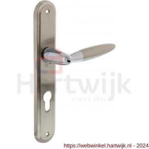 Intersteel Living 1682 deurkruk Elen op langschild profielcilinder 72 mm chroom-nikkel mat - H26004843 - afbeelding 1