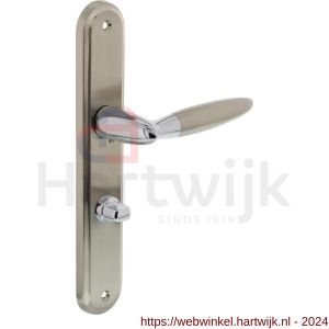 Intersteel Living 1682 deurkruk Elen op langschild WC 63/8 mm chroom-nikkel mat - H26004844 - afbeelding 1