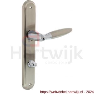 Intersteel 1682 deurkruk Elen op langschild WC 78/8 mm chroom-nikkel mat - H26004845 - afbeelding 1