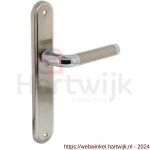 Intersteel Living 1683 deurkruk Agatha op langschild blind chroom-nikkel mat - H26004849 - afbeelding 1
