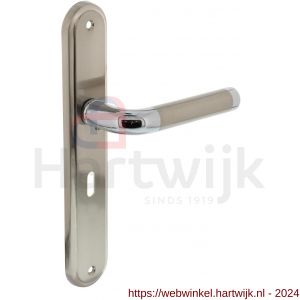Intersteel Living 1683 deurkruk Agatha op langschild sleutelgat 56 mm chroom-nikkel mat - H26004854 - afbeelding 1