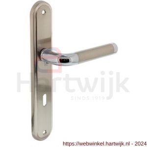 Intersteel 1683 gatdeel deurkruk rechts Agatha op langschild sleutelgat 72 mm chroom-nikkel mat - H26004856 - afbeelding 1