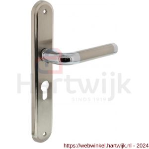 Intersteel Living 1683 deurkruk Agatha op langschild profielcilinder 55 mm chroom-nikkel mat - H26004857 - afbeelding 1