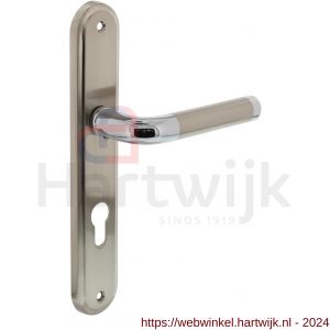 Intersteel Living 1683 deurkruk Agatha op langschild profielcilinder 72 mm chroom-nikkel mat - H26004858 - afbeelding 1