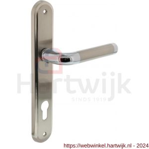 Intersteel Living 1683 deurkruk Agatha op langschild PC 88 mm chroom-nikkel mat - H26004861 - afbeelding 1