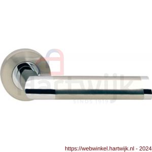 Intersteel Living 1685 gatdeel deurkruk rechts Nicol op rond rozet 7 mm nokken chroom-nikkel mat - H26001239 - afbeelding 1
