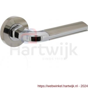 Intersteel Living 1719 deurkruk Bas op rond rozet 7 mm nokken chroom-nikkel mat - H26004998 - afbeelding 1