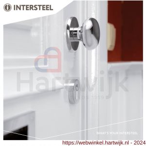 Intersteel Living 3751 SKG3 veiligheids rozet rond met kerntrek beveiliging chroom - H26007703 - afbeelding 3