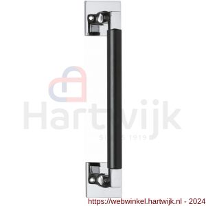 Intersteel Living 4261 greep Bau-stil 250 mm op rozet vierkant chroom-mat zwart - H26001981 - afbeelding 1