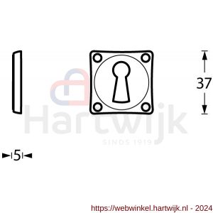 Intersteel Living 3183 sleutelplaatje vierkant Basic nikkel - H26008086 - afbeelding 2