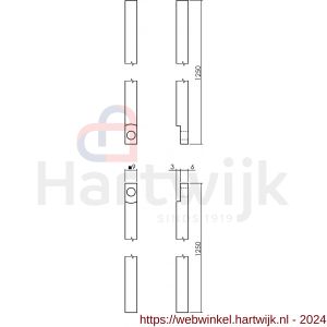 Intersteel Living 5620 stangenset voor kruk-espagnolet lang 125 cm nikkel - H26007265 - afbeelding 2