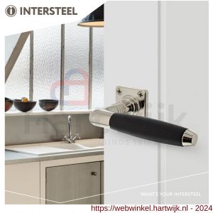 Intersteel Living 0237 deurkruk Ton Basic nikkel mat met vierkant rozet - H26007001 - afbeelding 3