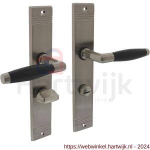 Intersteel Living 0238 deurkruk Ton basic met schild groef 235x43x5 mm WC 63/8 mm mat nikkel - H26009102 - afbeelding 1