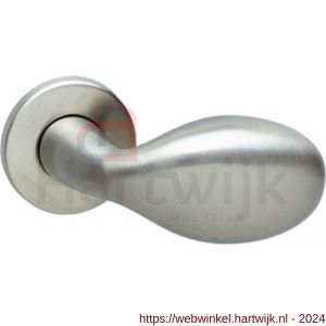 Intersteel Living 0263 gatdeel deurkruk rechts Druppel op rozet nikkel mat - H26001206 - afbeelding 1
