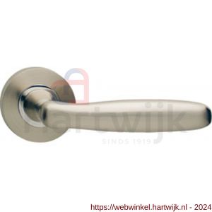 Intersteel Living 1692 gatdeel deurkruk links Bjorn op rond rozet 7 mm nokken nikkel mat - H26001159 - afbeelding 1