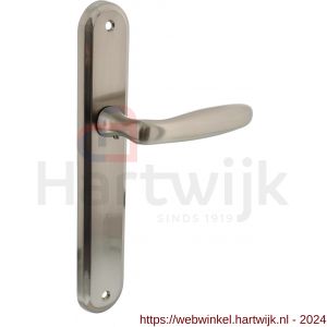 Intersteel Living 1692 deurkruk Bjorn op langschild blind nikkel mat - H26005105 - afbeelding 1