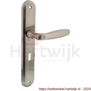 Intersteel Living 1692 deurkruk Bjorn op langschild sleutelgat 56 mm nikkel mat - H26005109 - afbeelding 1