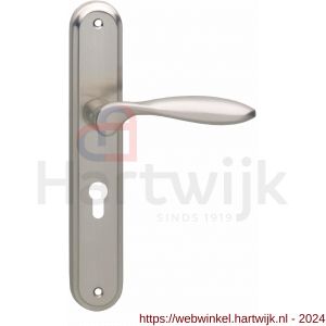 Intersteel Living 1695 deurkruk George op langschild profielcilinder 55 mm nikkel mat - H26005121 - afbeelding 1