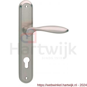 Intersteel Living 1695 deurkruk George op langschild profielcilinder 72 mm nikkel mat - H26005122 - afbeelding 1