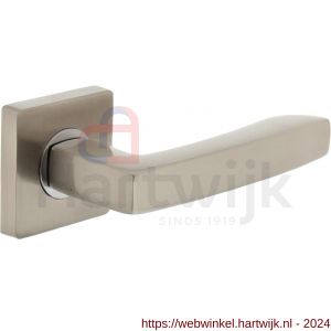 Intersteel Living 1714 deurkruk 1714 Dean op vierkant rozet 7 mm nokken chroom-nikkel mat - H26005156 - afbeelding 1