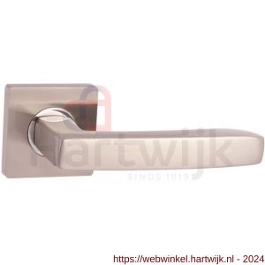 Intersteel Living 1714 gatdeel deurkruk links Dean op vierkant rozet 7 mm nokken chroom-nikkel mat - H26005158 - afbeelding 1