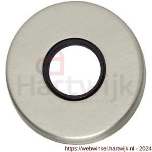 Intersteel 3186 rozet kunststof verdekt diameter 49x7 mm messing nikkel mat - H26002444 - afbeelding 1