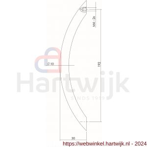 Intersteel Living 8750 meubelgreep gebogen diameter 10x192 mm nikkel mat - H26004593 - afbeelding 2