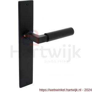 Intersteel Living 0378 deurkruk Bau-stil met schild 236x44x6 mm blind mat zwart - H26008192 - afbeelding 1
