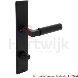 Intersteel Living 0378 deurkruk Bau-stil met schild 236x44x6 mm WC 78/8 mm mat zwart - H26008197 - afbeelding 1