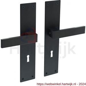 Intersteel Living 0571 deurkruk Amsterdam met schild 250x55x2 mm sleutelgat 110 mm zwart - H26009152 - afbeelding 1