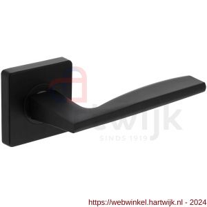 Intersteel Living 1710 deurkruk Apollo op vierkant rozet 7 mm nokken mat zwart - H26006758 - afbeelding 1