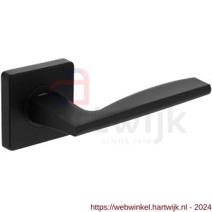 Intersteel Living 1710 gatdeel deurkruk deurkruk Apollo op vierkant rozet 7 mm nokken mat zwart rechts wijzend - H26007019 - afbeelding 1
