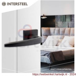 Intersteel Living 1711 deurkruk Zeus op vierkant rozet 7 mm nokken mat zwart - H26006759 - afbeelding 3