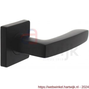 Intersteel Living 1712 gatdeel deurkruk deurkruk Minos op vierkant rozet 7 mm nokken mat zwart rechts wijzend - H26007023 - afbeelding 1