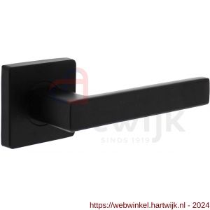 Intersteel Living 1713 deurkruk Hera op vierkant rozet 7 mm nokken mat zwart - H26008256 - afbeelding 1