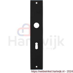 Intersteel Living 2577 langschild rechthoekig sleutelgat 56 mm mat zwart - H26006772 - afbeelding 1