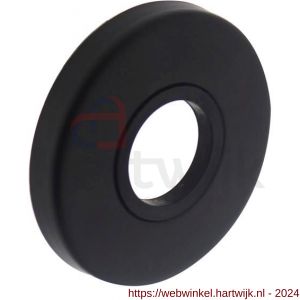 Intersteel 3186 rozet kunststof verdekt diameter 49x7 mm messing zwart - H26002449 - afbeelding 1