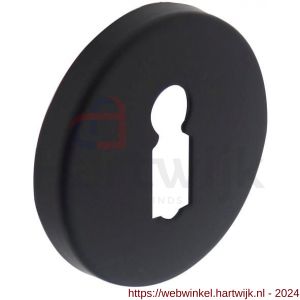 Intersteel Living 3186 sleutelplaatje kunststof verdekt diameter 49x7 mm messing zwart - H26007589 - afbeelding 1