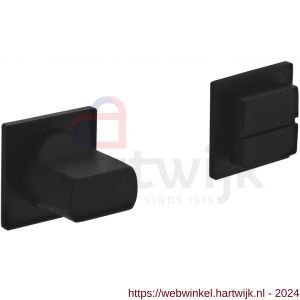 Intersteel Living 3439 WC-sluiting 8 mm minimalistisch zelfklevend vierkant 30x30x2,5 mm RVS zwart - H26009576 - afbeelding 1
