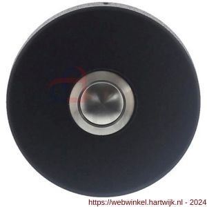 Intersteel Living 3990 beldrukker rond verdekt diameter 53x10 mm RVS-mat zwart - H26006811 - afbeelding 1